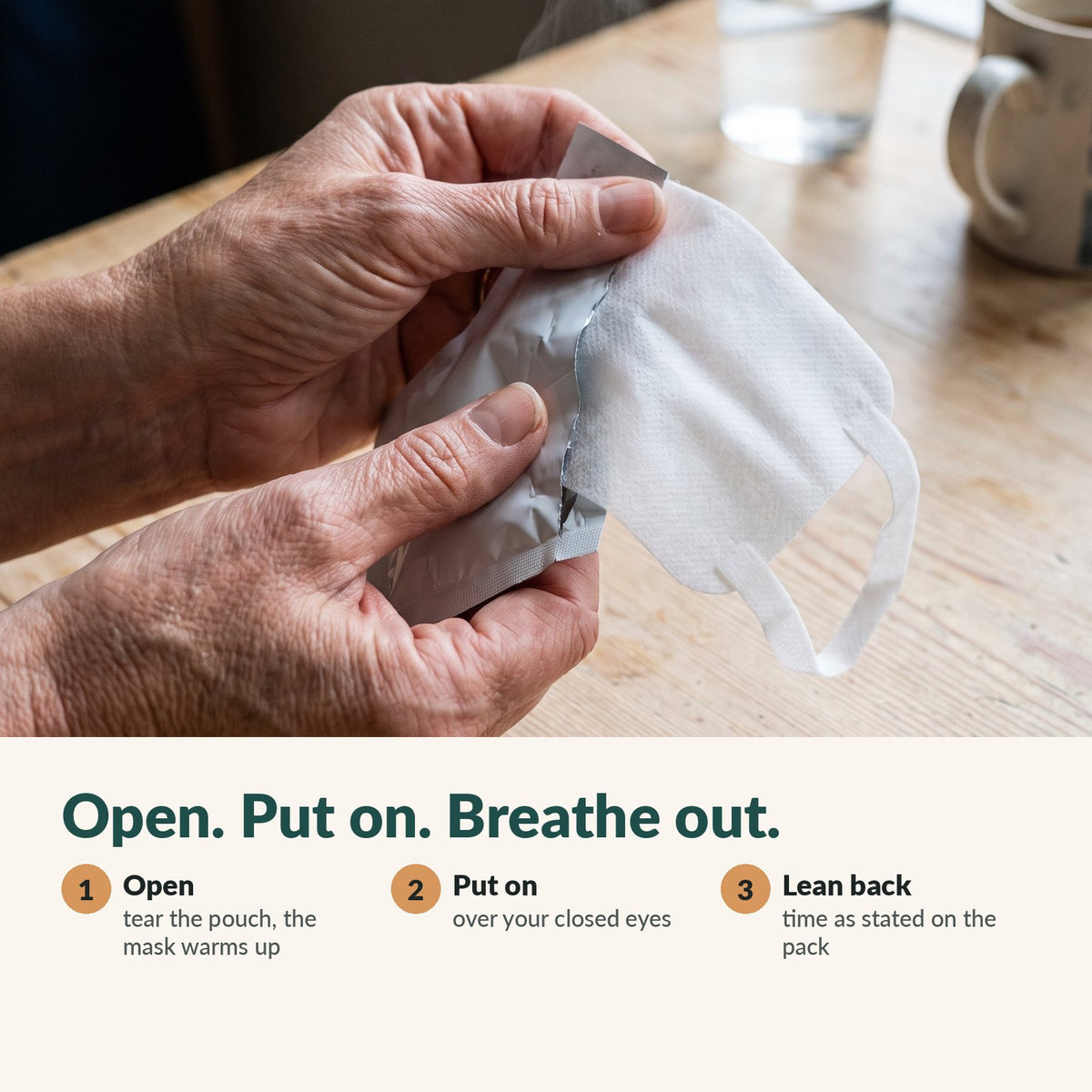 Open, put on, breathe out – how to use it in three steps
