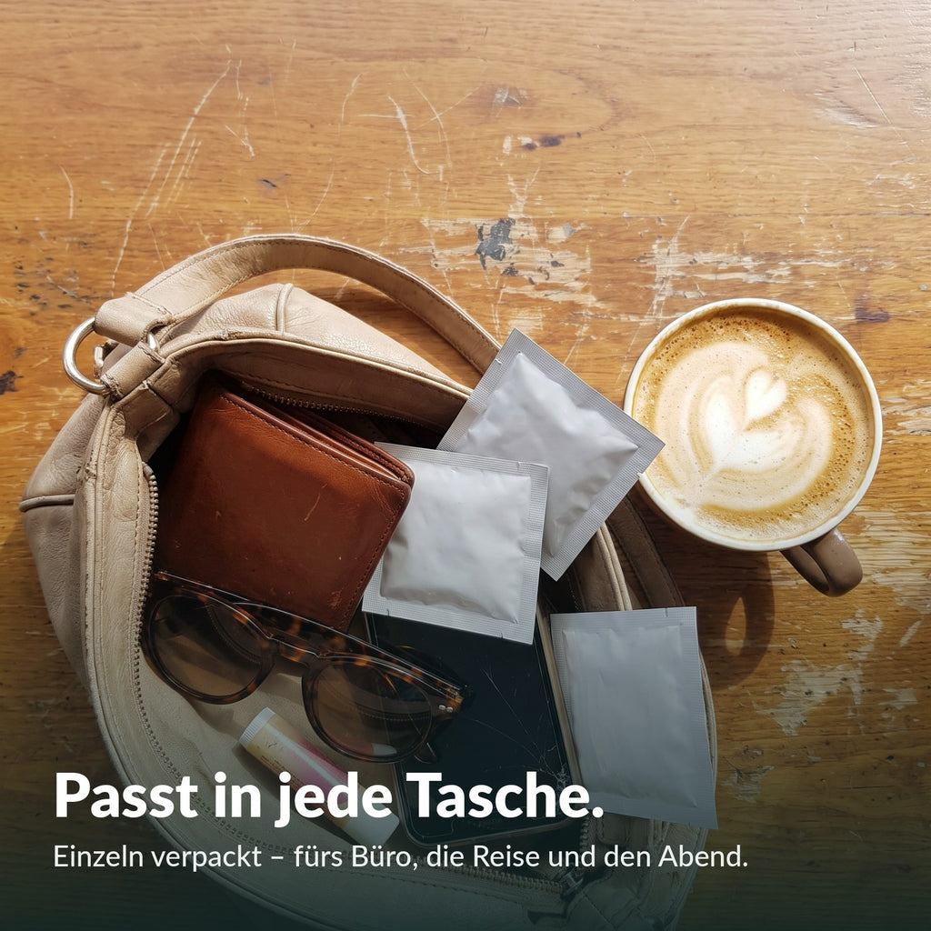 Passt in jede Tasche: einzeln verpackte Beutel